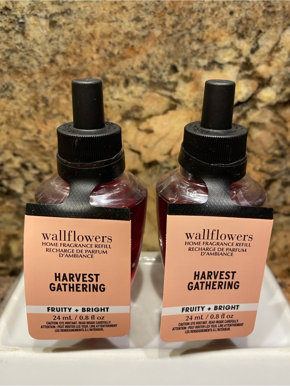 2) “HARVEST GATHERING” Wallflowers Home Fragrance Refills by B&BW, 0.8 fl oz NWT